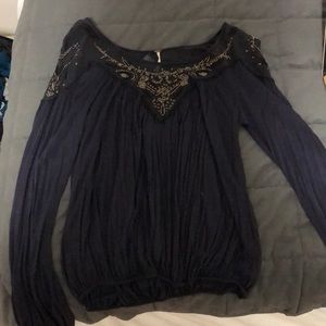 Free people beaded top. Size M